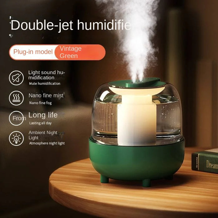 Anyhouz Air Humidifier USB Powered Double Aromatherapy Spray For Home Bedroom