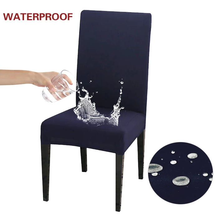 Anyhouz Chair Cover Navy with Anti-Dirt and Waterproof Elastic Material for Dining Room Kitchen Wedding Hotel Banquet Restaurant