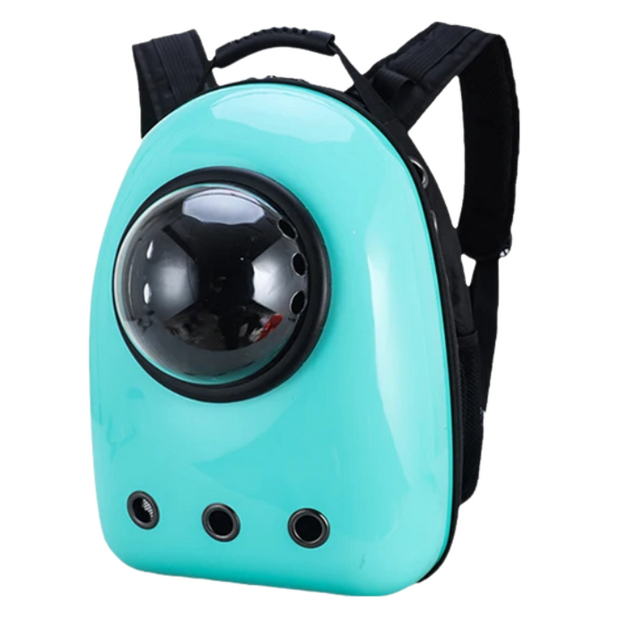 Anywags Pet Carrier Green No Print Breathable Space Capsule Travel On the Go Bag For Pet