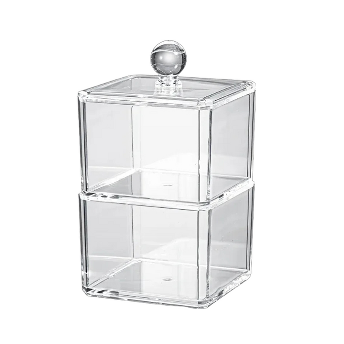 Anyhouz Storage Box Two Layer Transparent Acrylic Stackable Dustproof Jewelry Cases Organizer