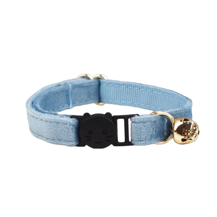 AnyWags Cat Collar Light Blue Small with Safety Buckle, Bell, and Durable Strap Stylish and Comfortable Pet Accessory