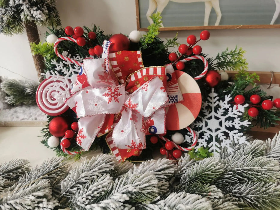 Anyhouz Christmas Wall Décor Hanging Holiday Wreath