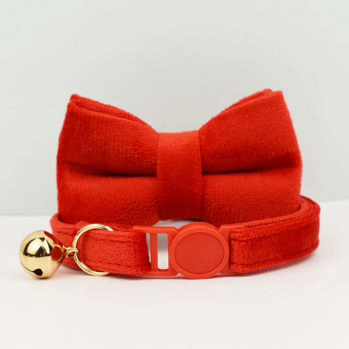 AnyWags Cat Collar Red Bow Large with Safety Buckle, Bell, and Durable Strap Stylish and Comfortable Pet Accessory