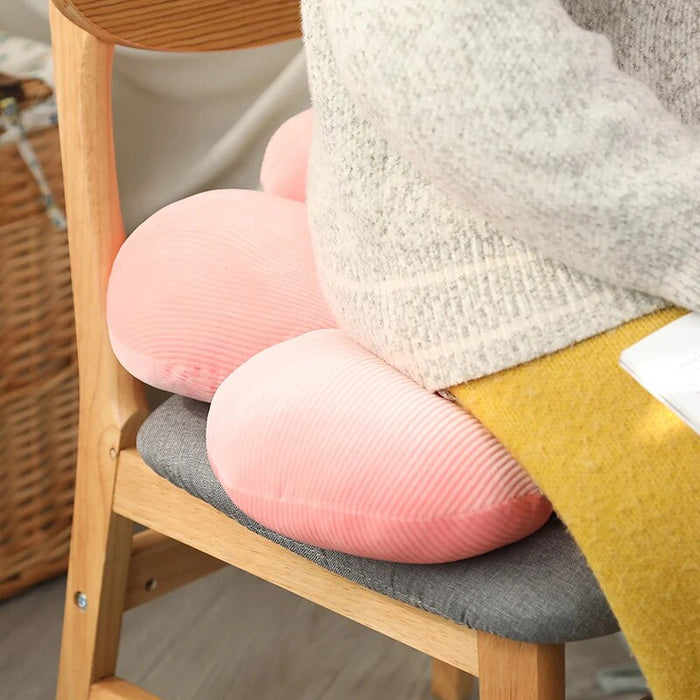 Anyhouz Plush Pillow Pink Flower Shape Stuffed Soft Pillow Seat Cushion Room Decor 50-55cm