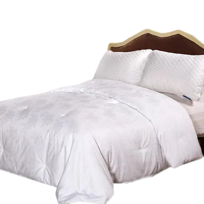 Anyhouz Duvet Cover White Ultra Soft Cotton Quilt Bed Comforter 2000G