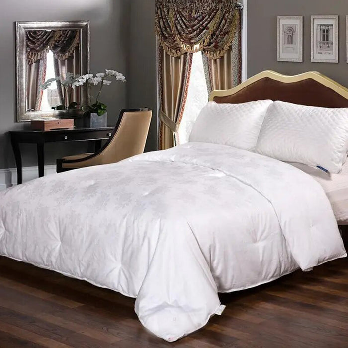 Anyhouz Duvet Cover White Ultra Soft Cotton Quilt Bed Comforter 2000G