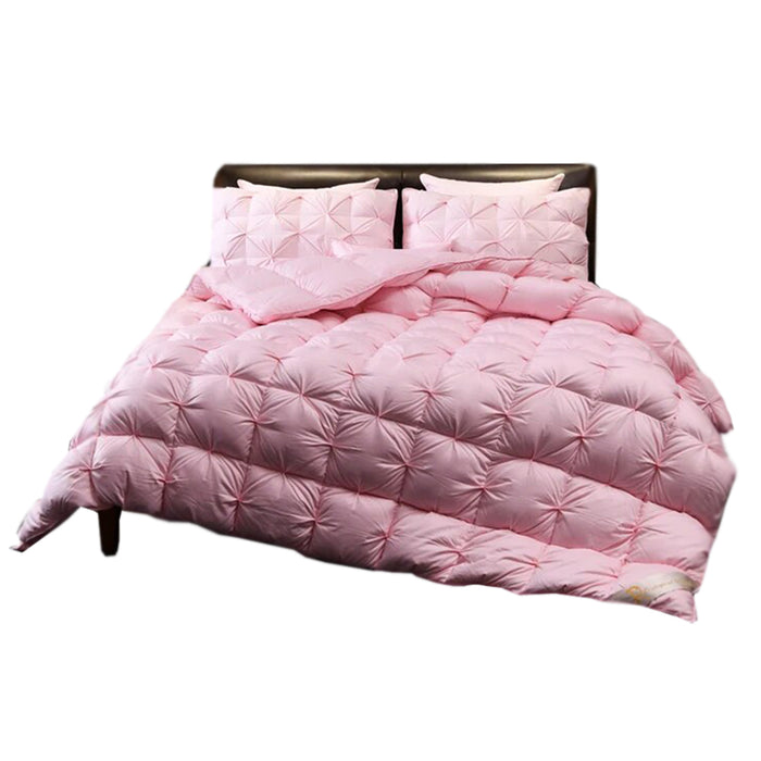 Anyhouz Duvet Cover Pink Luxury Breathable Puffer Bed Comforter