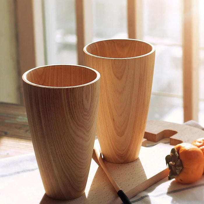 Anygleam Light Brown Wooden Tea Japanese Cups Kitchen Tools Accessories