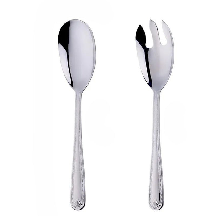 Anygleam Silver Stainless Steel 2 Pcs Big Giant Spoon and Fork Set for Buffet and Restaurant Kitchenware