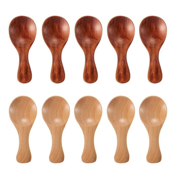 Anygleam Mixed Color 10 pcs Wooden Kitchen Spoon Kitchen Tableware