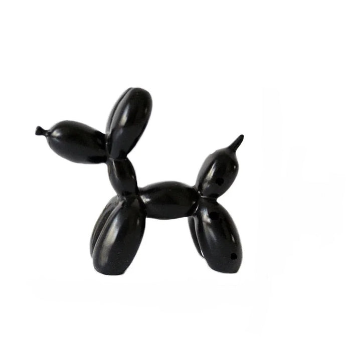 Anyhouz Home Figurine Nordic Balloon Dog Black Small Resin for Living Room Desktop Decoration Accessories Gifts