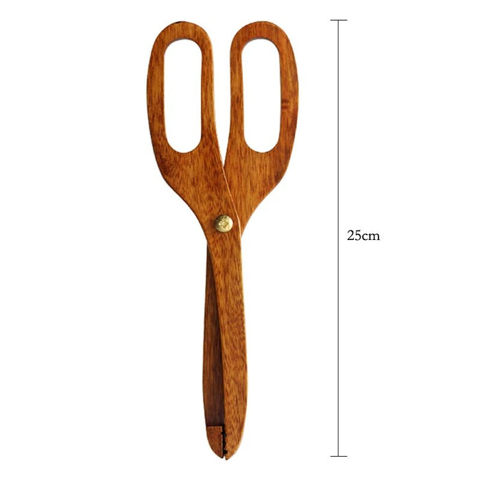 Anygleam  Brown Wooden Creative Scissor Food Kitchen Tableware