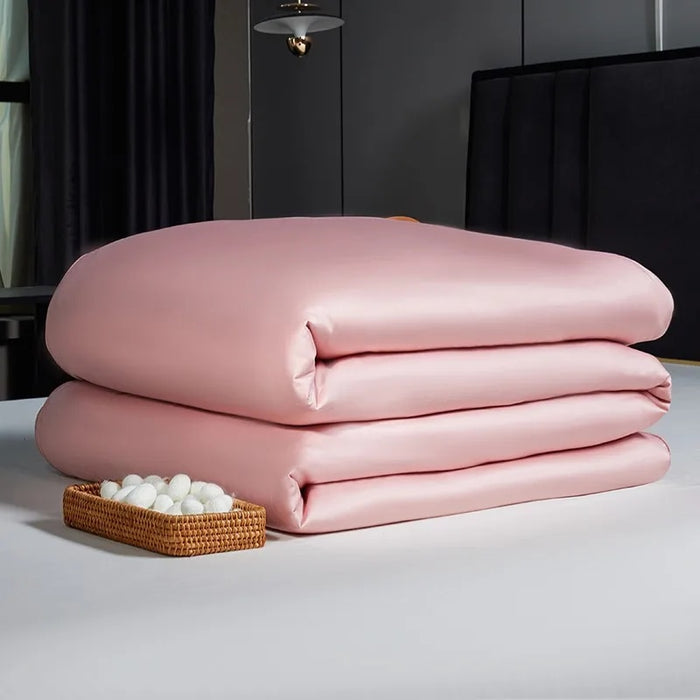 Anyhouz Duvet Cover Pink Premium Soft Mulberry Silk Blanket Comforter 2000G