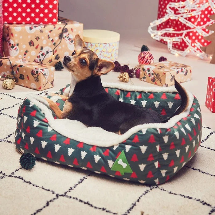 Anywags Pet Bed Christmas Sofa Waterproof Soft Cotton Removable Cushion