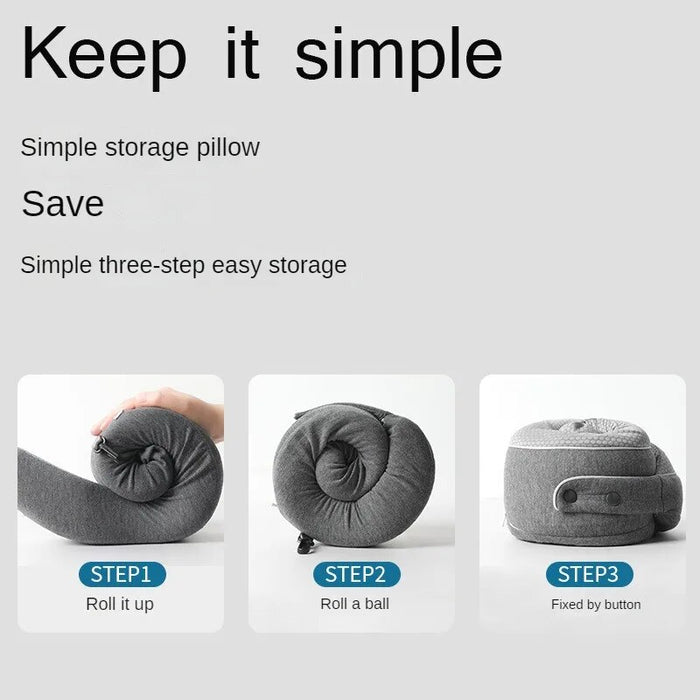 Anypack Neck Pillow Coffee Memory Cotton U-shaped Comfortable Sleep Headrest