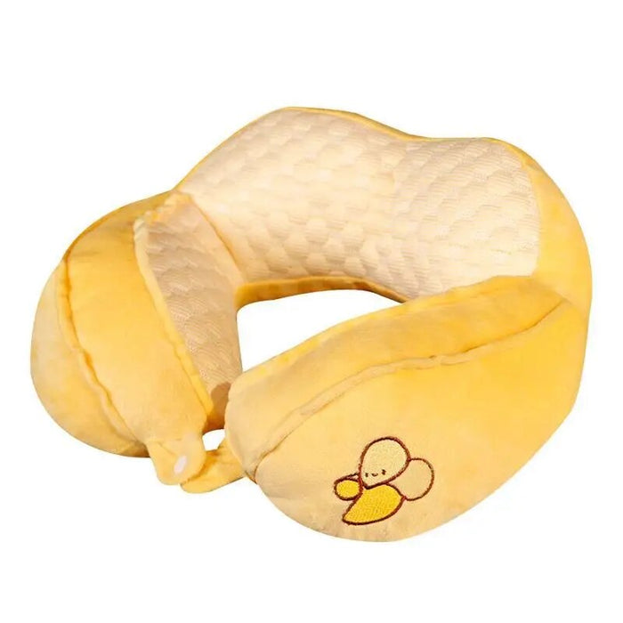 Anypack Neck Pillow Yellow Banana Travel U-shaped Cartoon Cute Comfortable Sleep Headrest