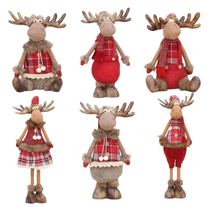 Anyhouz Christmas Deer Elk Doll Holiday Home Decoration Ornaments