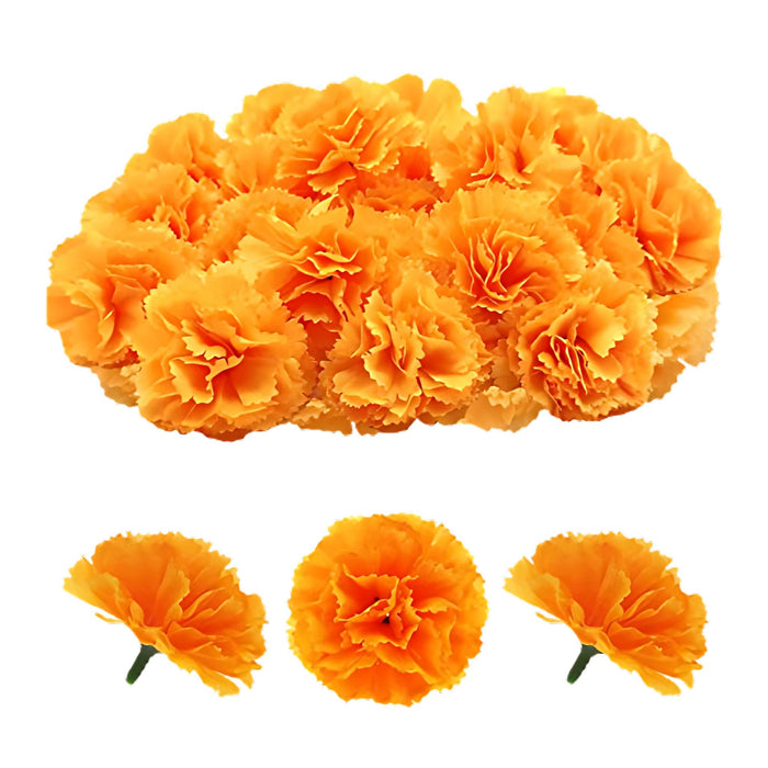 Anyhouz Artificial Flowers 30Pcs Marigold Halloween Decoration