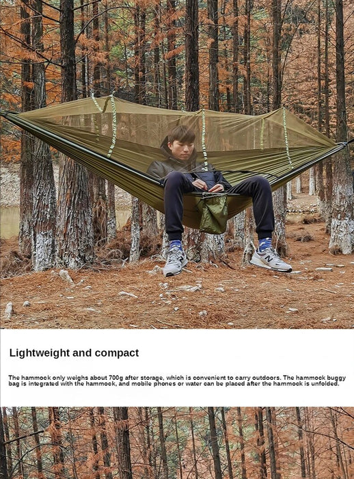 Anypack Camping Swing Chair Army Green Outdoor Mosquito Net Hammock Anti-Mosquito Nylon Parachute Cloth Indoor Swing Chair Portable Camping Supplies