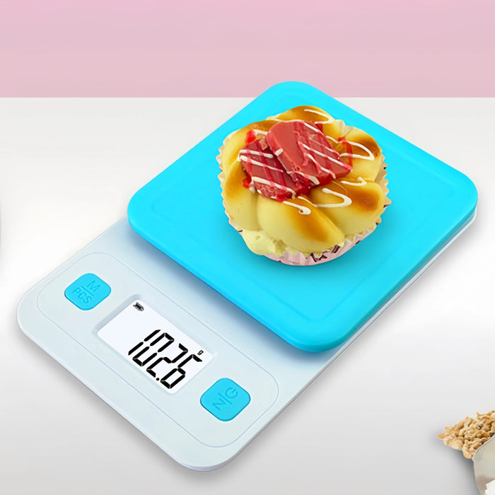 Anygleam Blue Cute Style Kitchen Scale 5Kg Accurate Measure Electronic Portable Digital Display