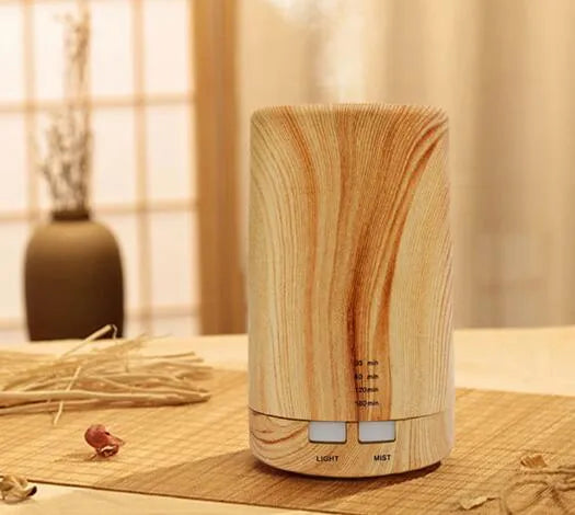 Anyhouz Air Humidifier Wood USB Powered Mist Diffuser With Lights For Home Bedroom