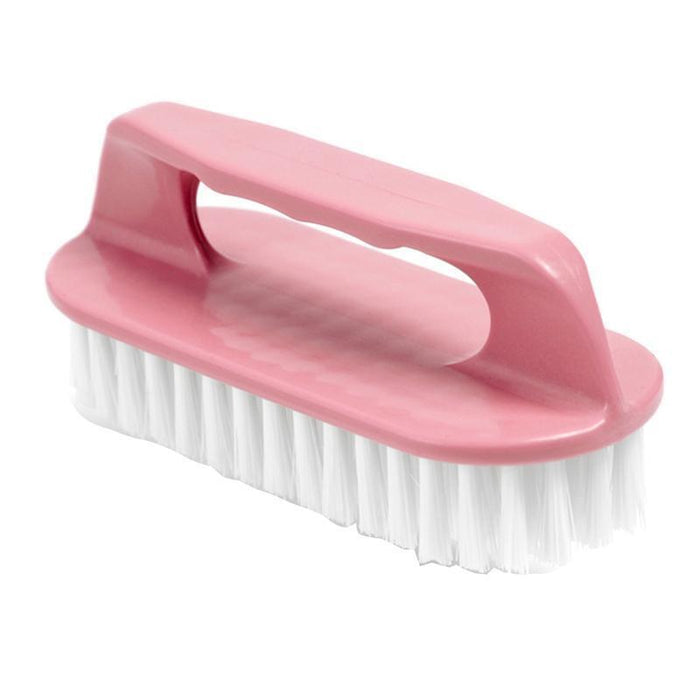 Anyhouz Laundry Brush Pink Long Multi-Functional Cleaning Washing Flexible Scrub for Bathroom or Kitchen