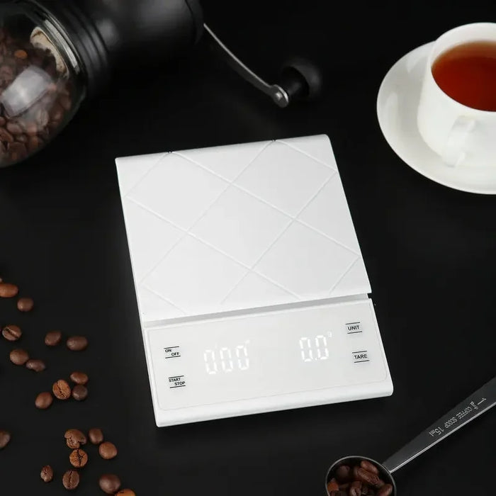 Anygleam White Coffee Weighing Scale 5Kg Accurate Measure Electronic Portable Digital Display