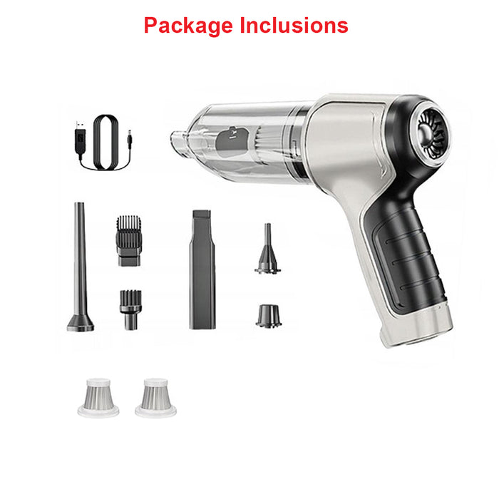 Anymob Vacuum Cleaner Silver Basic 2 Filters 3in1 Car Cordless Home Appliance Dual Use