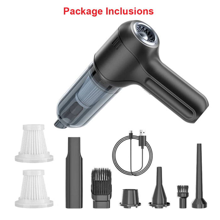 Anymob Vacuum Cleaner Black Basic 2 Filters Mini Handheld Portable Blower 2in1 Home Car Appliance