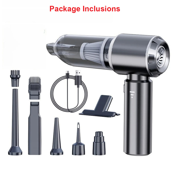 Anymob Vacuum Cleaner Grey Mini Handheld Portable Blower 2in1 Home Car Appliance