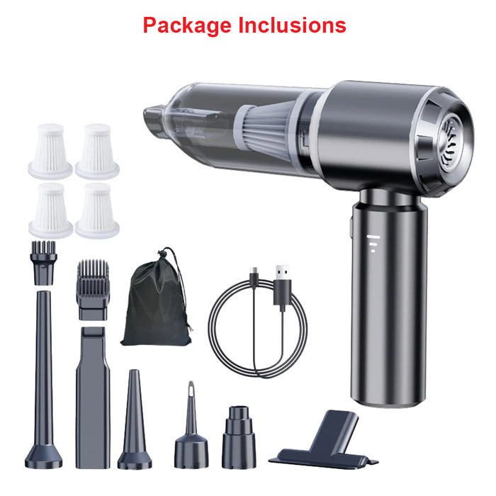 Anymob Vacuum Cleaner With Bag Grey Basic 4 Filters Mini Handheld Portable Blower 2in1 Home Car Appliance