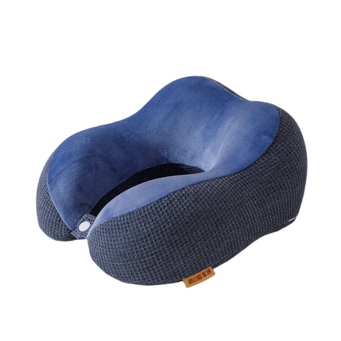 Anypack Neck Pillow Blue Memory Foam Slow Rebound Comfortable Sleep Headrest