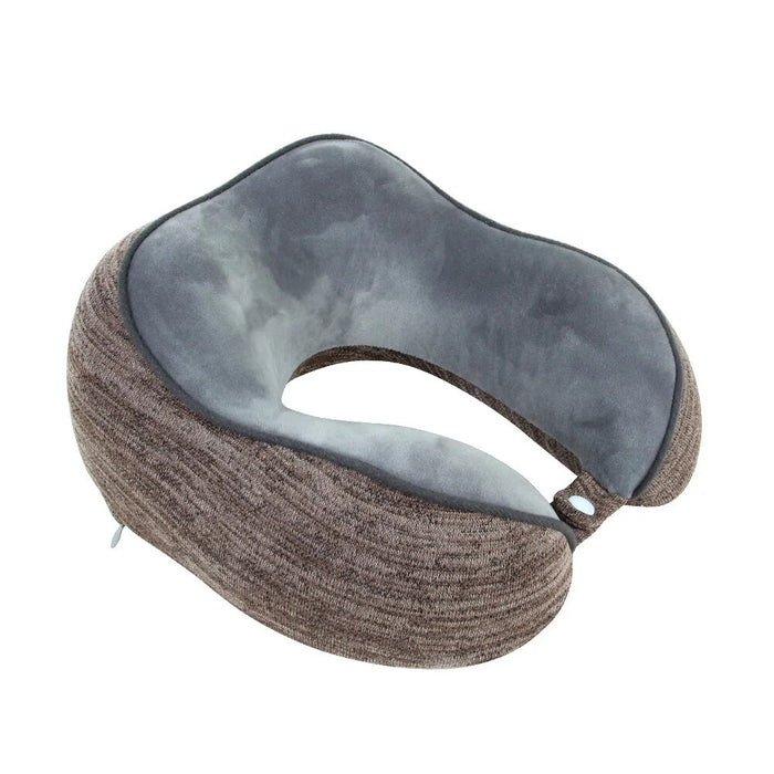 Anypack Neck Pillow Brown Cervical Spine U-Shaped Comfortable Sleep Headrest