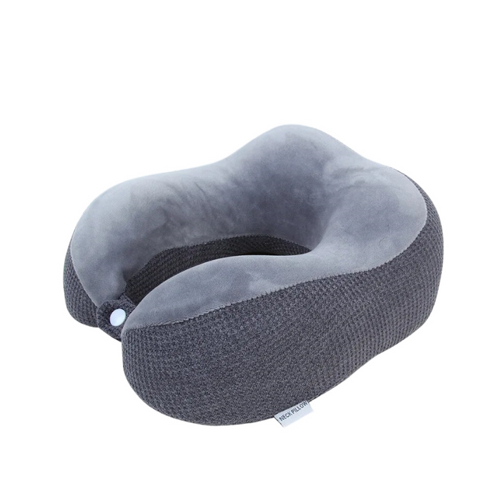 Anypack Neck Pillow Dark Gray Memory Foam Slow Rebound Comfortable Sleep Headrest