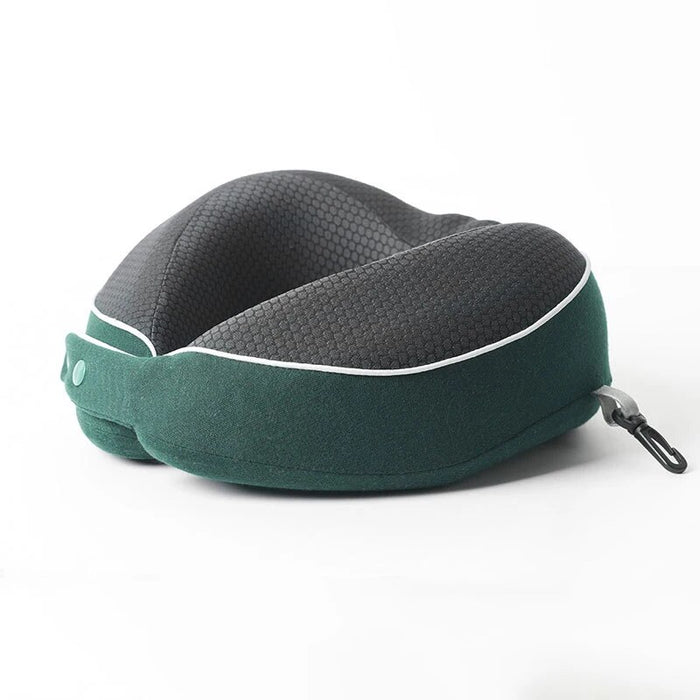 Anypack Neck Pillow Green Memory Cotton U-shaped Comfortable Sleep Headrest