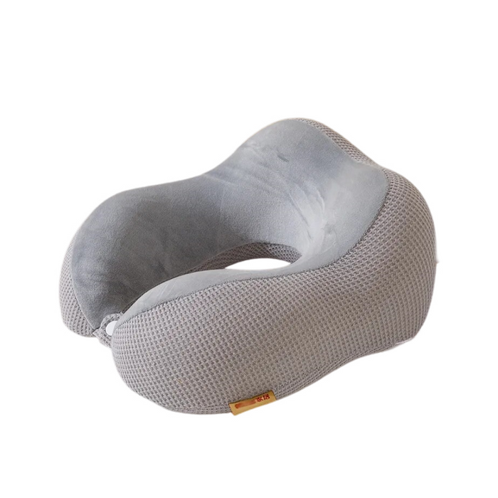 Anypack Neck Pillow Light Gray Memory Foam Slow Rebound Comfortable Sleep Headrest