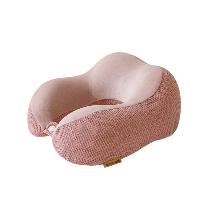 Anypack Neck Pillow Pink Memory Foam Slow Rebound Comfortable Sleep Headrest