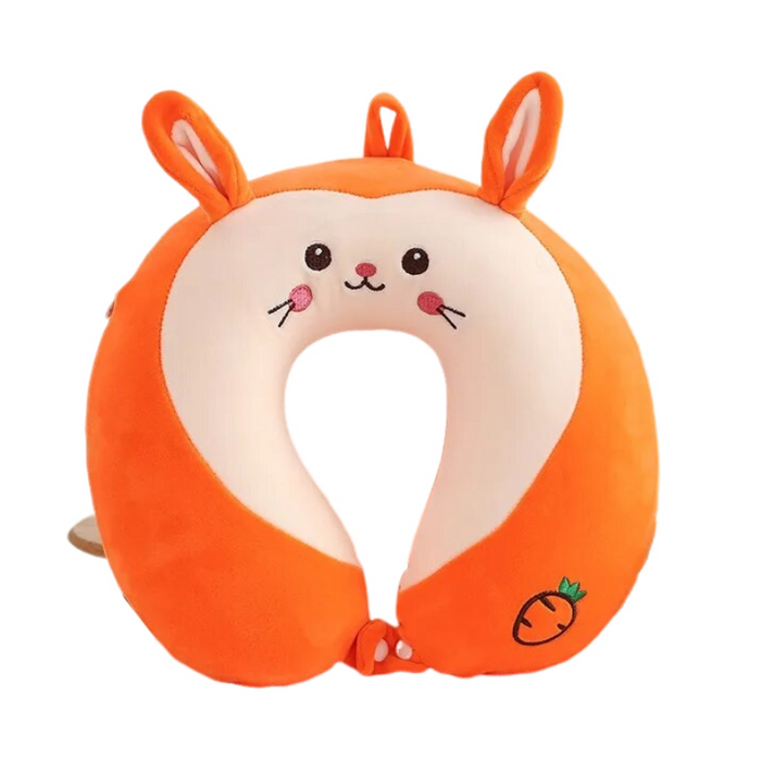 Anypack Neck Pillow Orange Cat Cartoon Memory Cotton U-shaped Soft Fluffy Comfortable Sleep Headrest