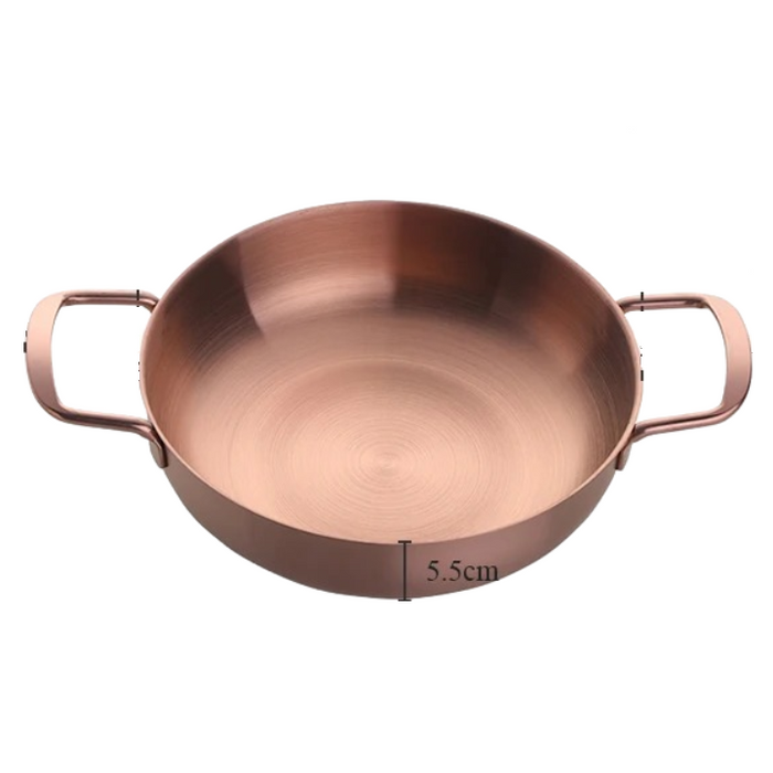 Anygleam Stock Pot 2pcs Rosegold-S-L Stainless Steel HotPot Without Lid Single-Layer Cooking Soup Noodle Sea Food Home Kitchen Restaurant Tools