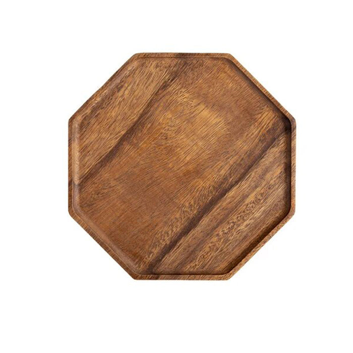 Anygleam Natural Wood Diagonal Oval Acacia Wood Plate Serving Tray Food Kitchen Tableware