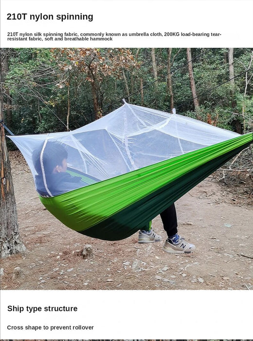 Anypack Camping Swing Chair Army Green Outdoor Mosquito Net Hammock Anti-Mosquito Nylon Parachute Cloth Indoor Swing Chair Portable Camping Supplies