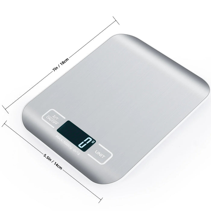 Anygleam Silvery Stainless Home Kitchen Coffee Food Scale 10Kg Accurate Measure Electronic Portable Digital Display