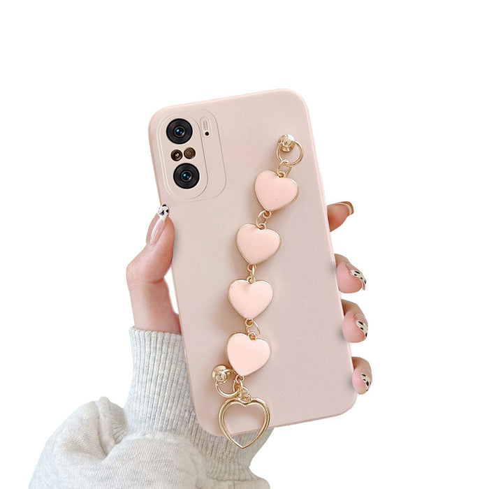 Anymob Xiaomi and Redmi Phone Case Pink Women Chain Bracelet Soft Silicone For Note 10 9 Pro 10s 9s 8 7 Pro 10 9 9A Poco X3 11T 11