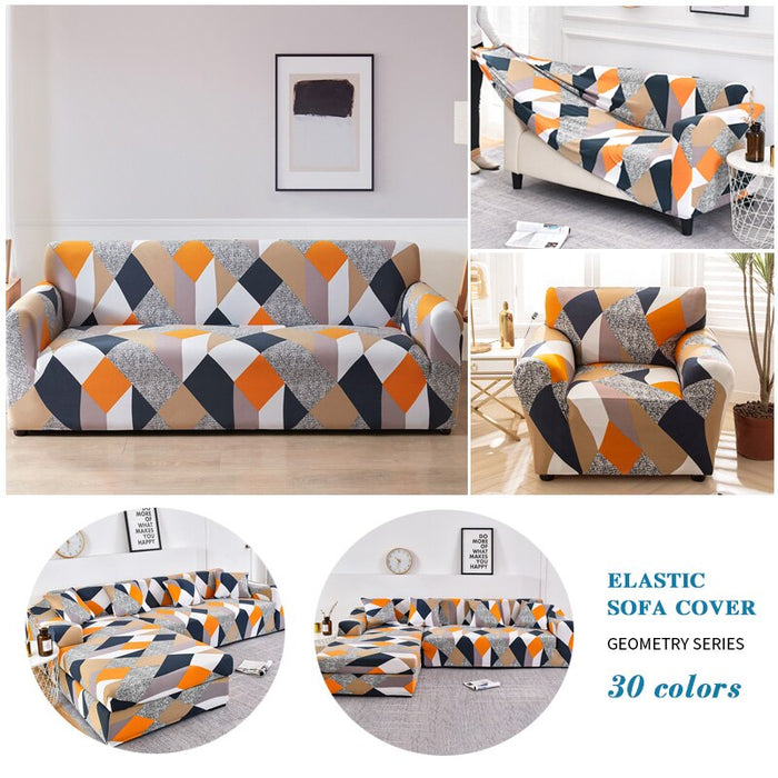 Anyhouz 1 Seater Sofa Cover Dark Gray Style and Protection For Living Room Sofa Chair Elastic Stretchable Slipcover