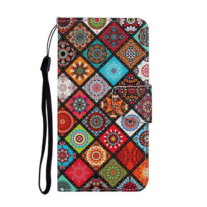Anymob iPhone Tribal Pattern Flip Leather Phone Case With Wallet Slot Cases Cover