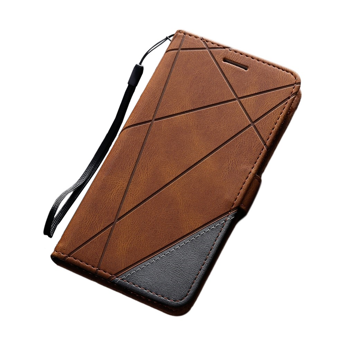 Anymob Samsung Brown Flip Case Leather Phone Wallet Cover Protection