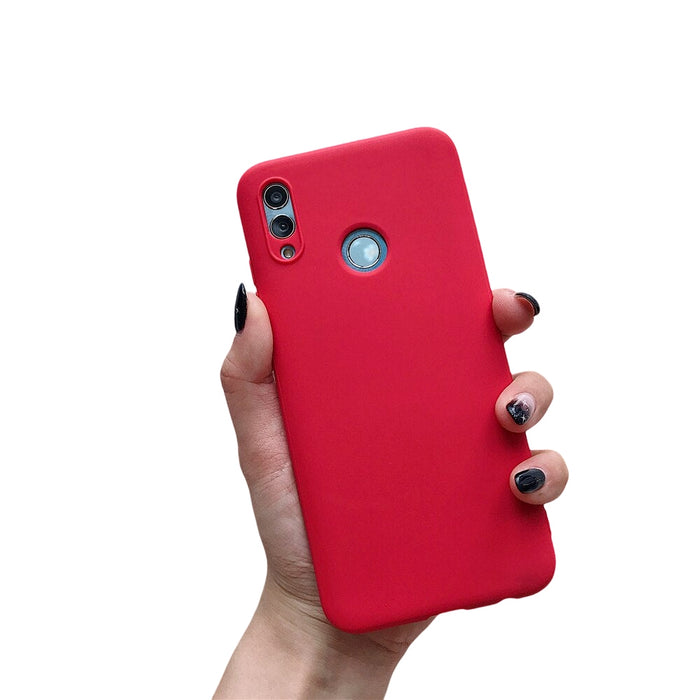 Anymob Samsung Hot Red Plain Candy Color Mobile Silicone Protective Case