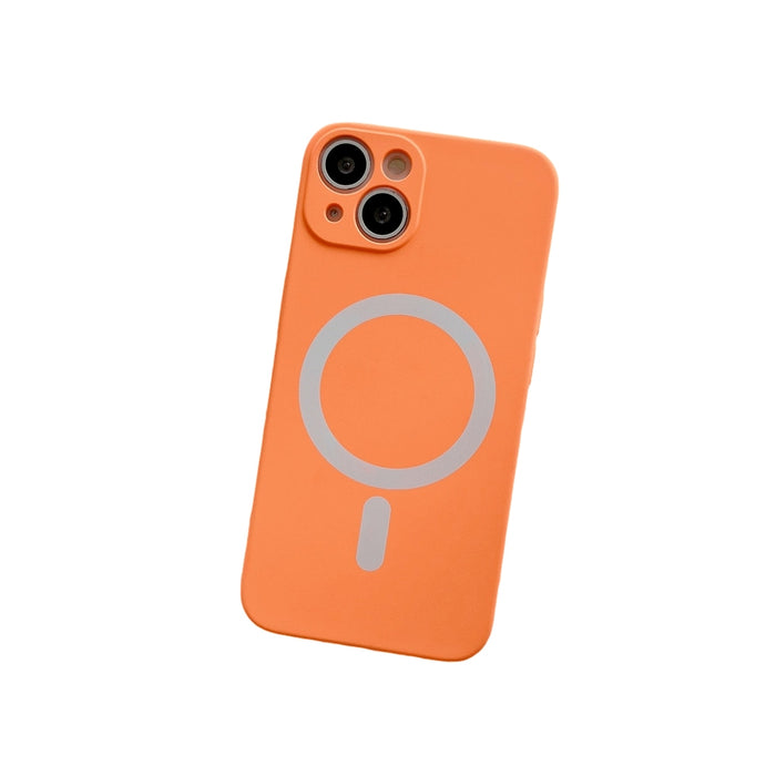 Anymob iPhone Orange Silicone Magnetic Case Shockproof Phone Cover