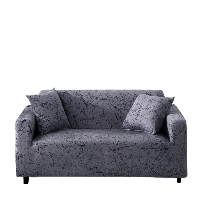 Anyhouz 3 Seater Sofa Cover Marble Gray Style and Protection For Living Room Sofa Chair Elastic Stretchable Slipcover