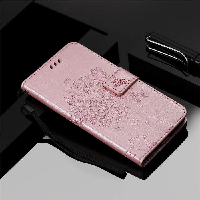 Anymob Samsung Baby Pink Leather Flip Case Wallet Cases Phone Bag Shell Cover
